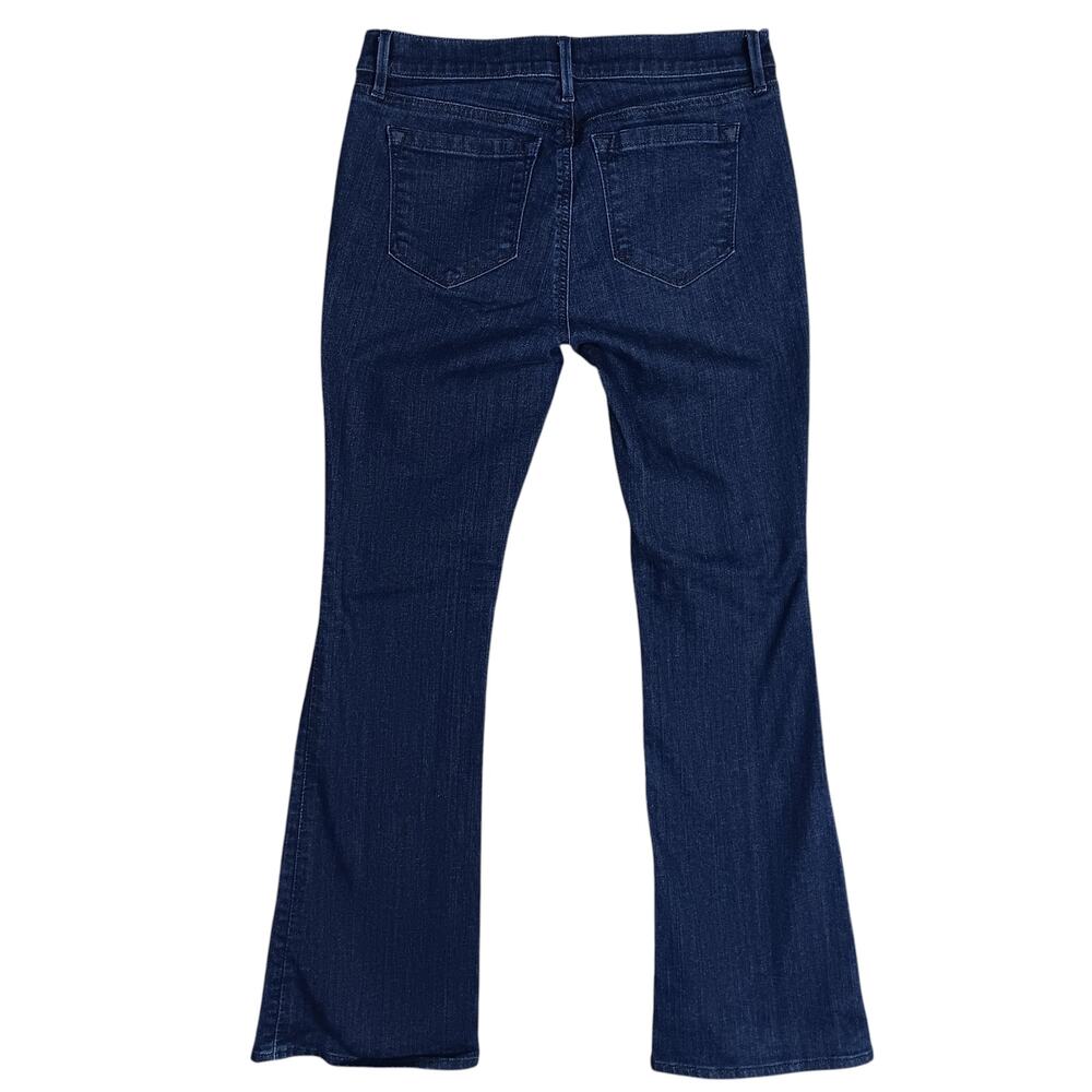 Ann Taylor LOFT Flare Mid Rise Jeans Size 27/4 Dark Blue 5 Pockets - Picture 4 of 9